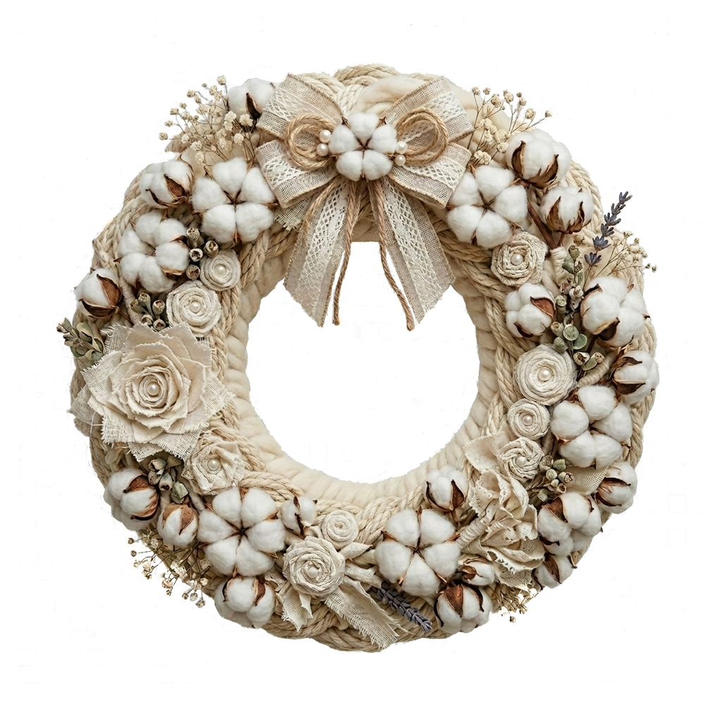 Cotton Wreath